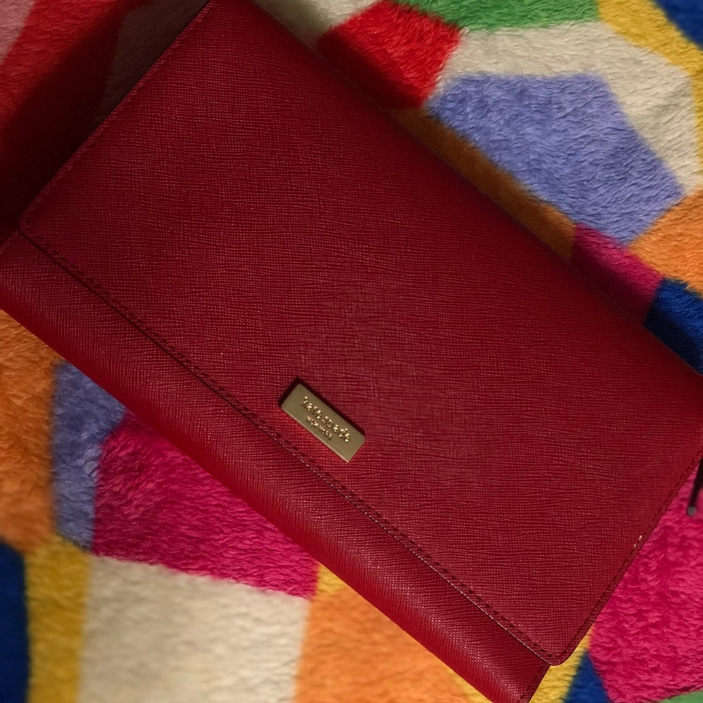 Scarlet red clutch or wallet